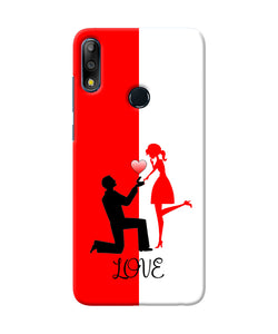 Love Propose Red And White Asus Zenfone Max Pro M2 Back Cover