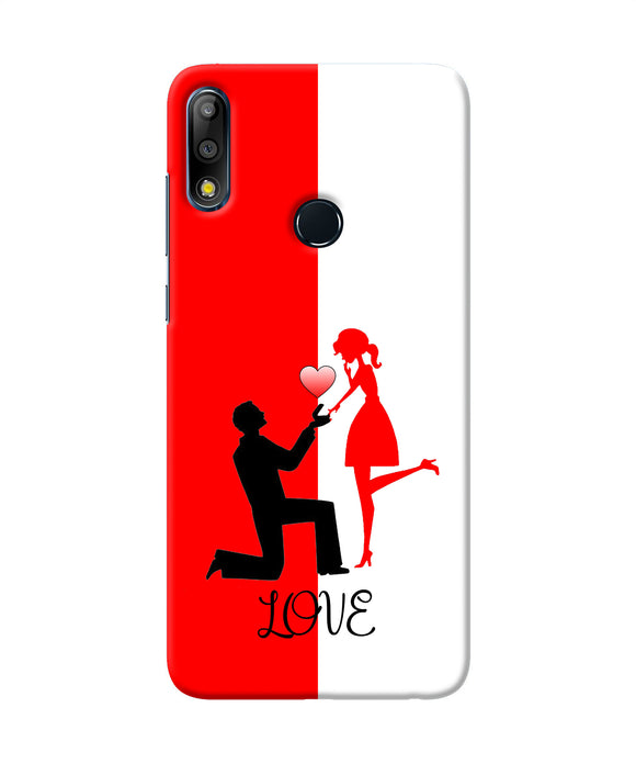 Love Propose Red And White Asus Zenfone Max Pro M2 Back Cover