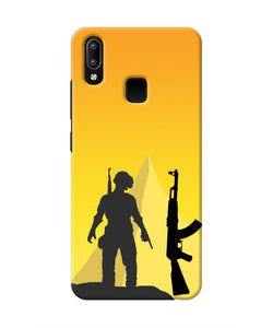 PUBG Silhouette Vivo Y91/Y93/Y95 Real 4D Back Cover