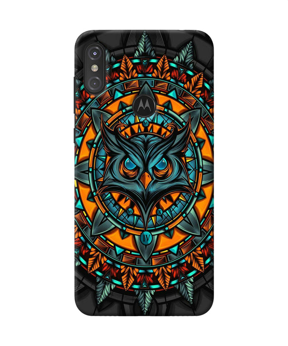 Angry Owl Art Moto One Power Back Cover