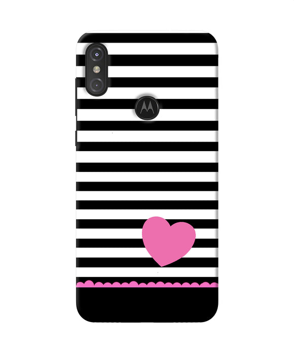 Abstract Heart Moto One Power Back Cover