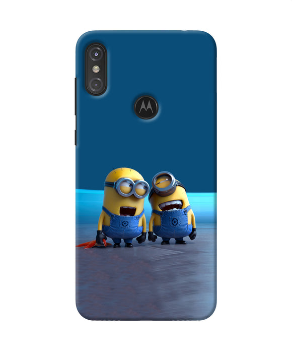 Minion Laughing Moto One Power Back Cover