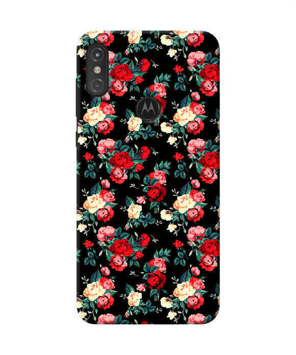 Rose Pattern Moto One Power Back Cover