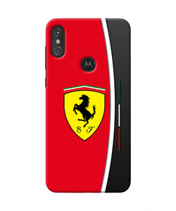 Ferrari Abstract Maroon Moto One Power Real 4D Back Cover