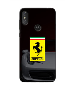 White Ferrari Moto One Power Real 4D Back Cover