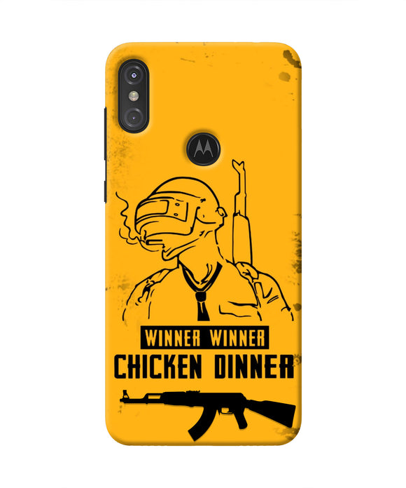 PUBG Chicken Dinner Moto One Power Real 4D Back Cover