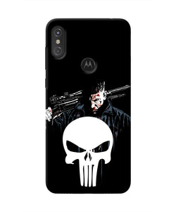 Punisher Character Moto One Power Real 4D Back Cover