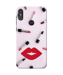 Lips Lipstick Shades Moto One Power Real 4D Back Cover