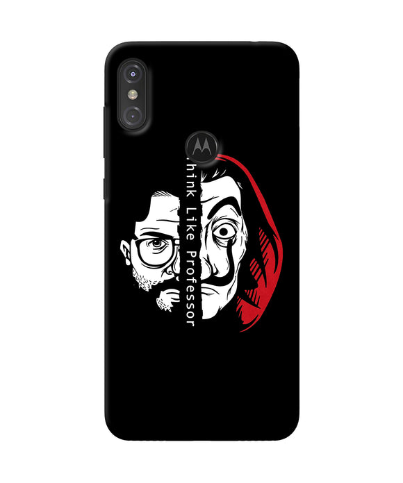 Money Heist Think Like Professor Moto One Power Back Cover