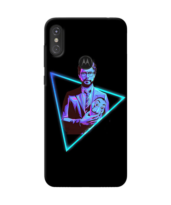 Money Heist Professor In Pub Moto One Power Back Cover