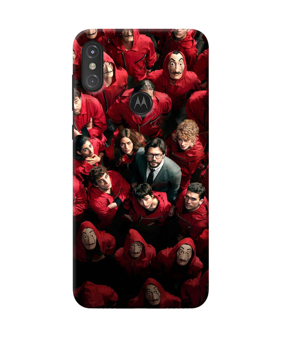 Money Heist Professor with Hostages Moto One Power Back Cover