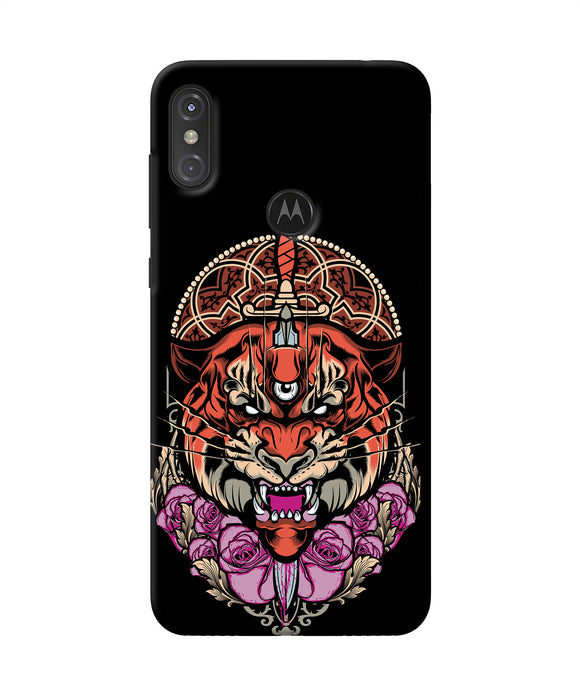 Abstract Tiger Moto One Power Back Cover