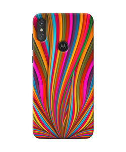 Colorful Pattern Moto One Power Back Cover