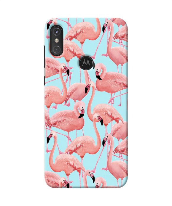 Abstract Sheer Bird Print Moto One Power Back Cover