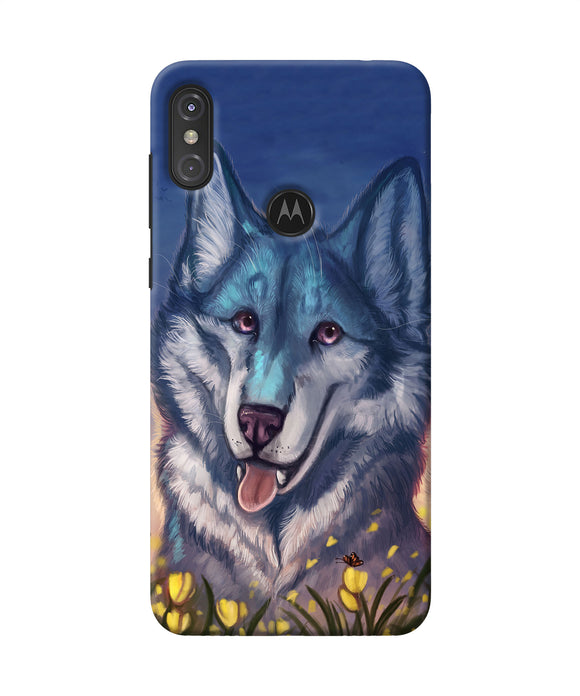 Cute Wolf Moto One Power Back Cover