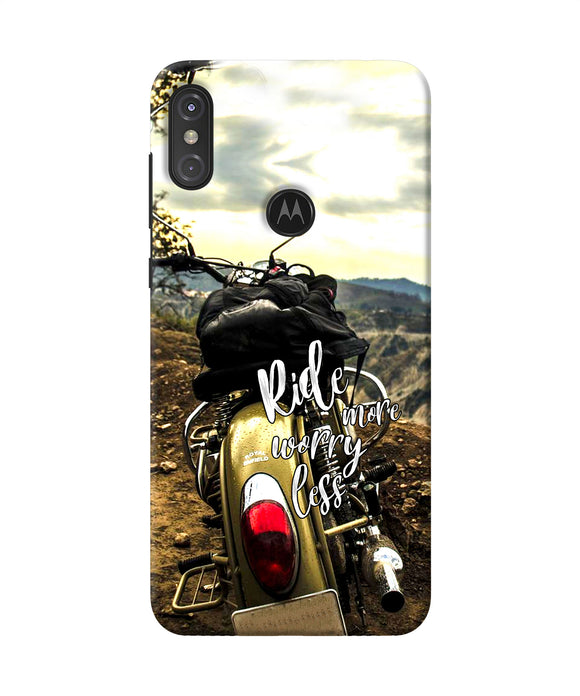 Ride More Worry Less Moto One Power Back Cover