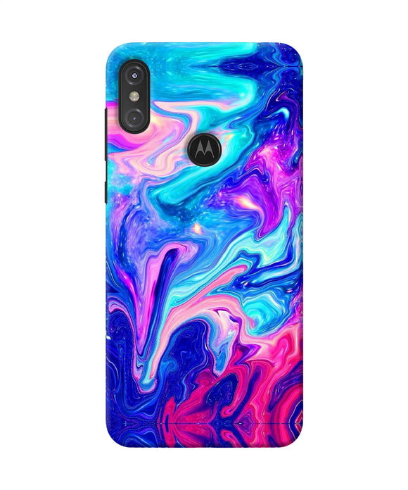 Abstract Colorful Water Moto One Power Back Cover