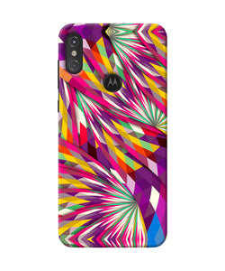 Abstract Colorful Print Moto One Power Back Cover
