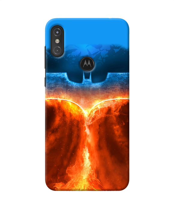 Burning Batman Logo Moto One Power Back Cover