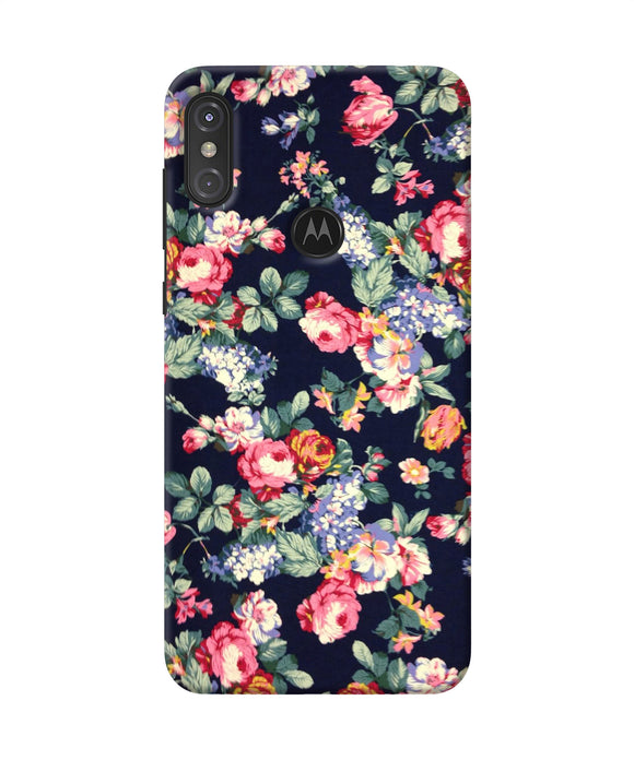 Natural Flower Print Moto One Power Back Cover