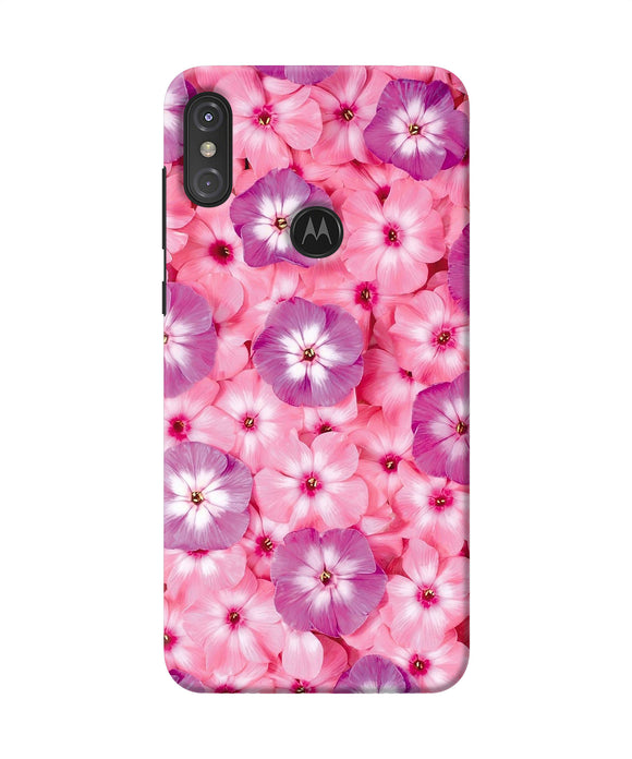 Natural Pink Flower Moto One Power Back Cover