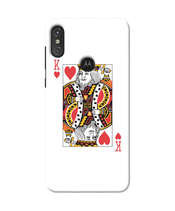 Heart King Card Moto One Power Back Cover