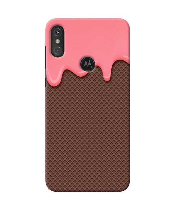 Waffle Cream Biscuit Moto One Power Back Cover
