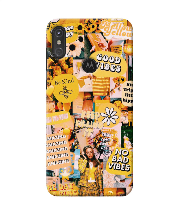 Good Vibes Poster Moto One Power Back Cover