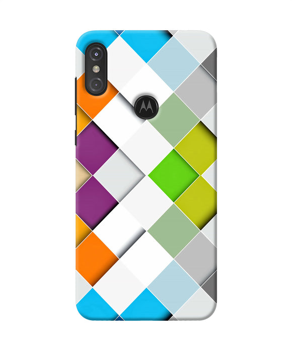 Abstract Color Box Moto One Power Back Cover
