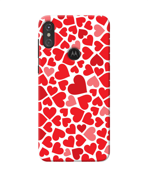 Red Heart Canvas Print Moto One Power Back Cover