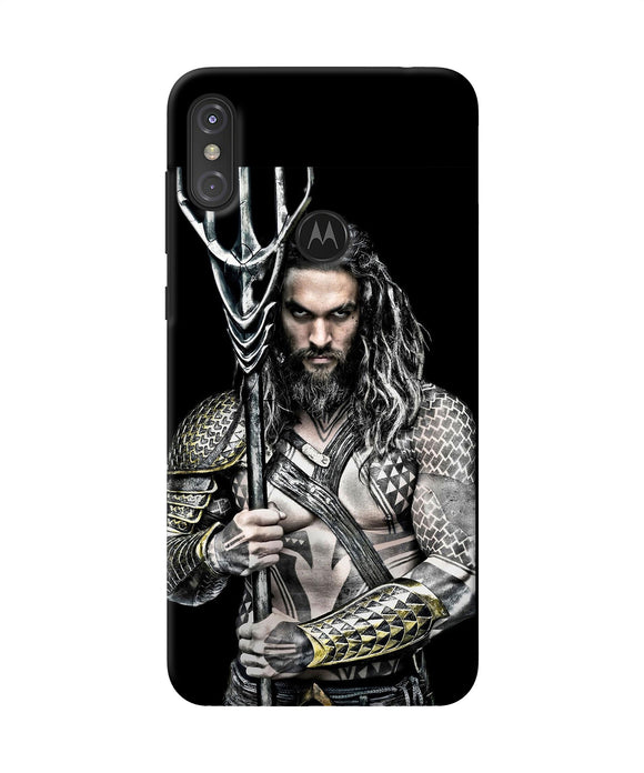 Aquaman Trident Black Moto One Power Back Cover