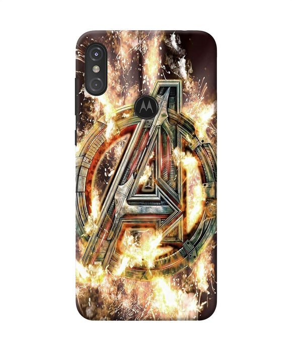 Avengers Burning Logo Moto One Power Back Cover
