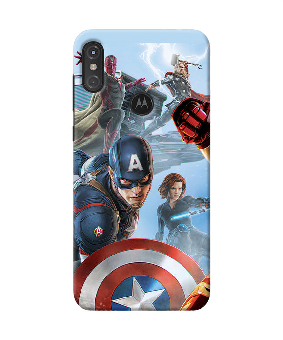 Avengers On The Sky Moto One Power Back Cover