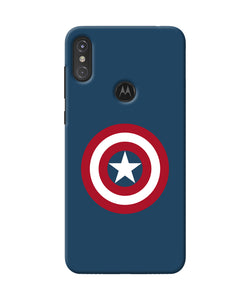 Captain America Logo Moto One Power Back Cover