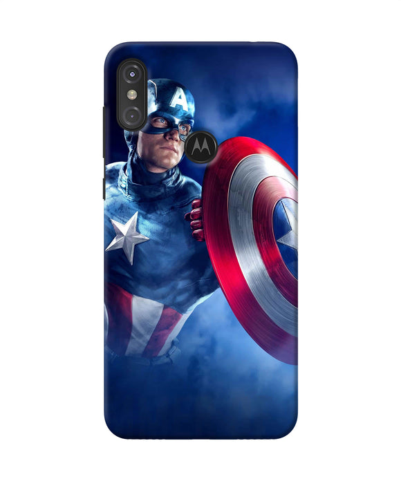 Captain America On Sky Moto One Power Back Cover