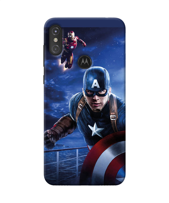 Captain With Ironman Moto One Power Back Cover