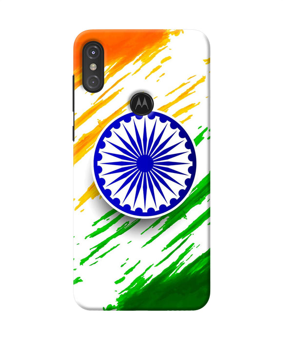 Indian Flag Colors Moto One Power Back Cover