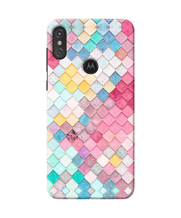 Colorful Fish Skin Moto One Power Back Cover