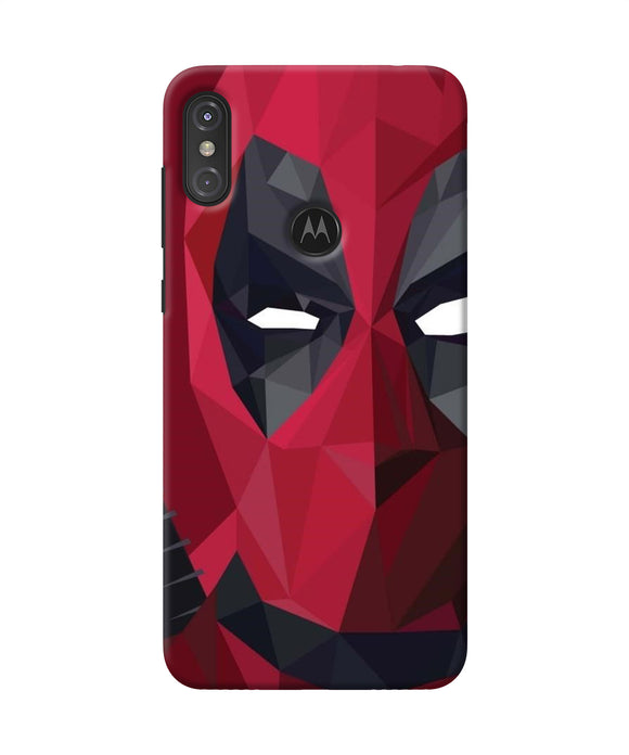 Abstract Deadpool Half Mask Moto One Power Back Cover