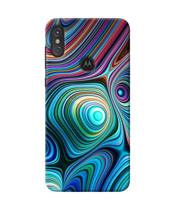 Abstract Coloful Waves Moto One Power Back Cover