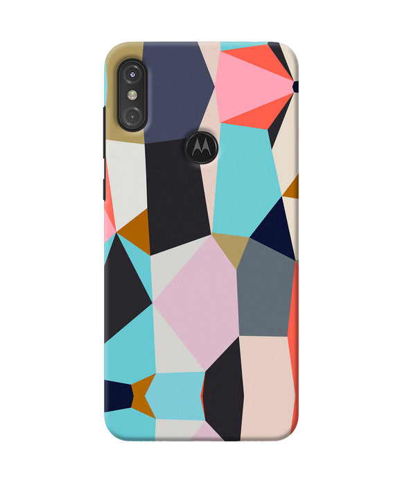 Abstract Colorful Shapes Moto One Power Back Cover