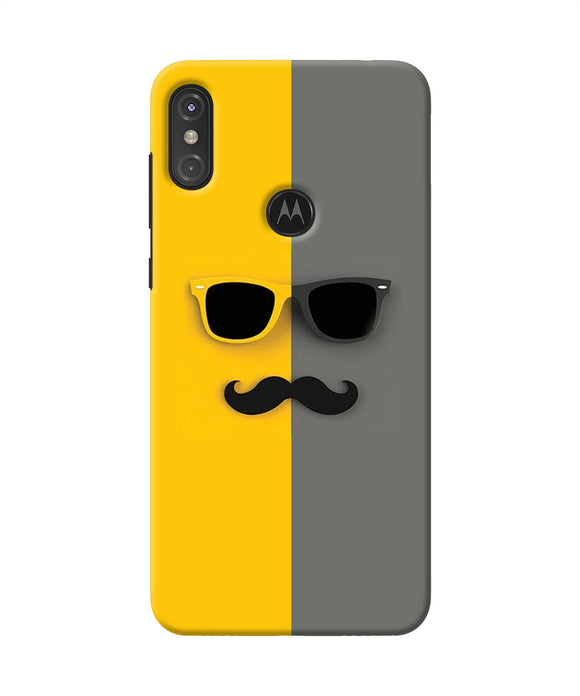 Mustache Glass Moto One Power Back Cover