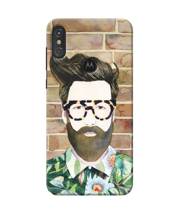 Beard Man With Glass Moto One Power Back Cover