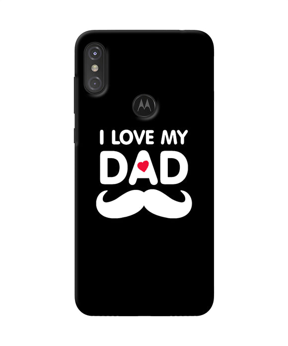 I Love My Dad Mustache Moto One Power Back Cover