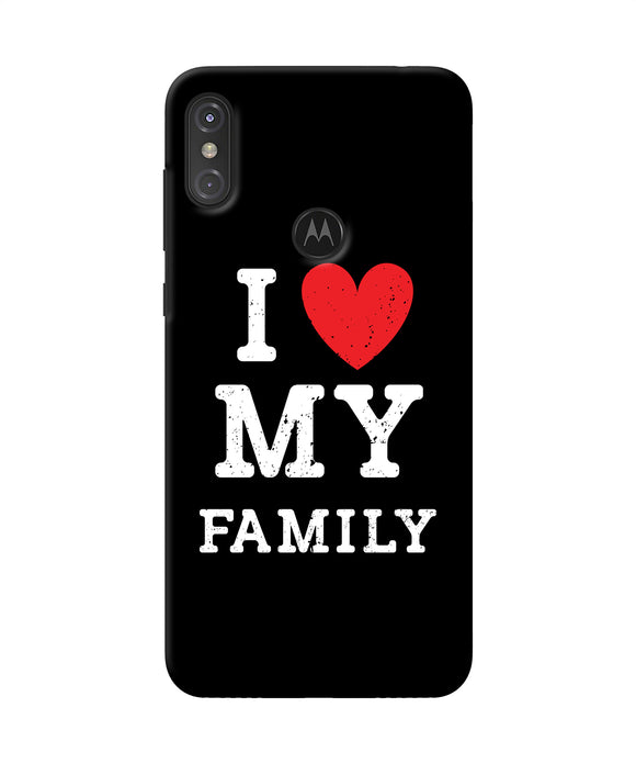 I Love My Family Moto One Power Back Cover