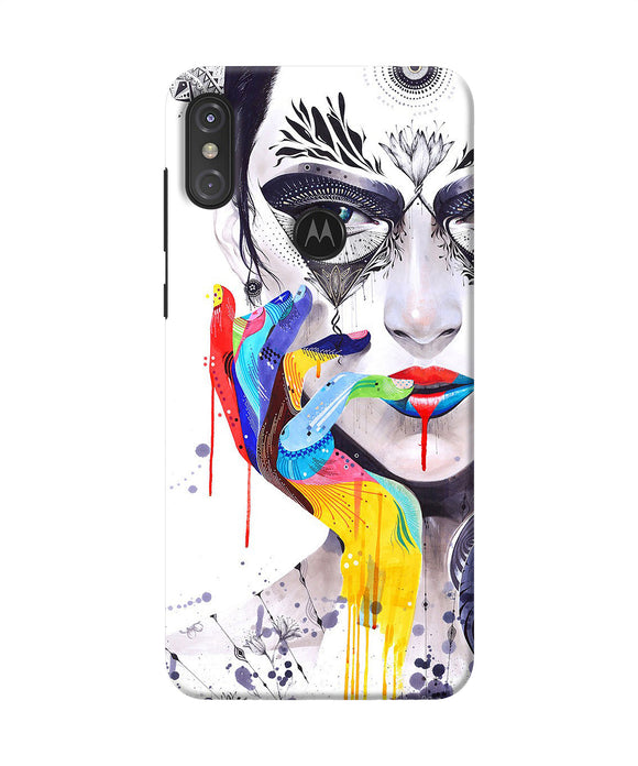 Girl Color Hand Moto One Power Back Cover