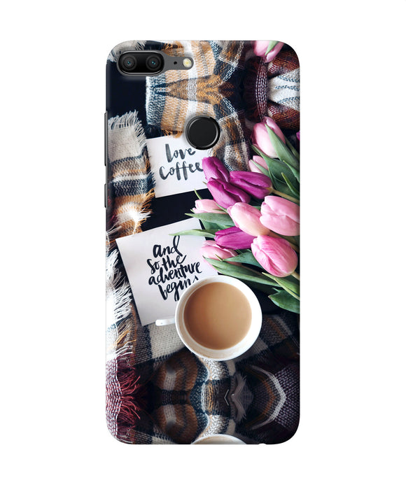 Love Coffee Quotes Honor 9 Lite Back Cover