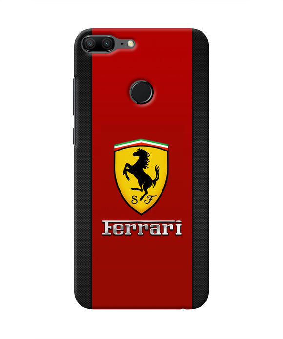 Ferrari Abstract Red Honor 9 Lite Real 4D Back Cover