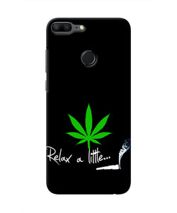 Weed Relax Quote Honor 9 Lite Real 4D Back Cover