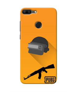 PUBG Helmet and Gun Honor 9 Lite Real 4D Back Cover
